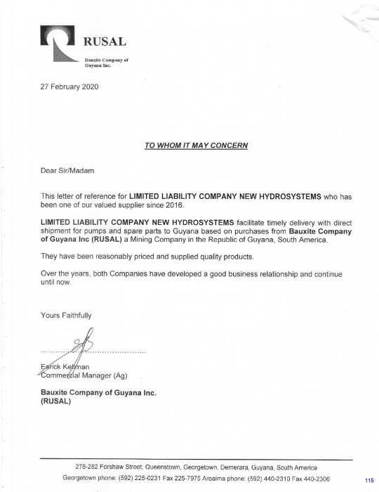 Bauxite Company of Guyana Inc. (RUSAL)